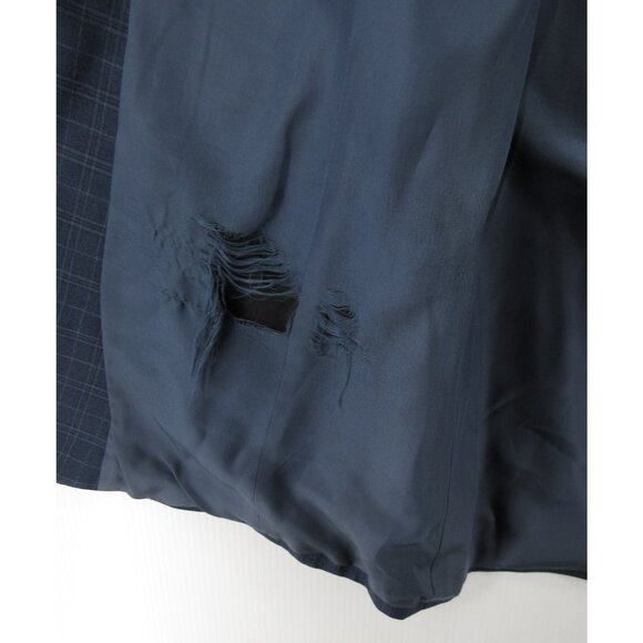 VINTAGE Hart Schaffner Marx Sport Coat 41 Long Blazer Wool Plaid USA * - Picture 12 of 16